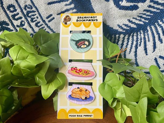 Magnetic Breakfast Bookmarks| Pixel art Bookmark clip| cute pancake crepe bookmark